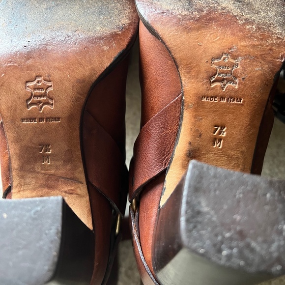 Michael Kors Brown Leather Low-Calf Boots W/ 3" Block Heels--Size 7.5 - Picture 12 of 15